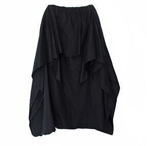 Asymmetric Pants Plus Size Capris Elastc Waist Skirt Women Johnature 706340 - Tokyo Fashion