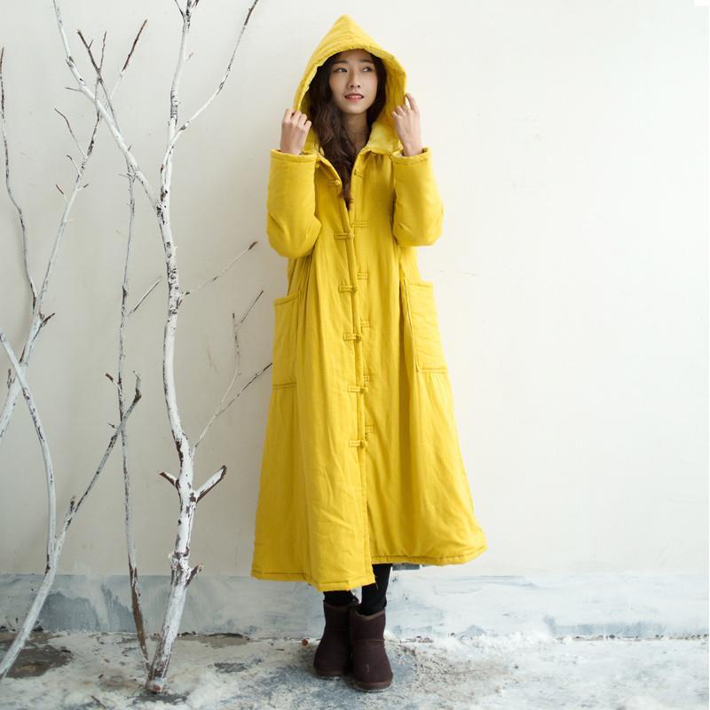Button Pocket Hap Vintage Long Coat Women Johnature 4988853 - Tokyo Fashion