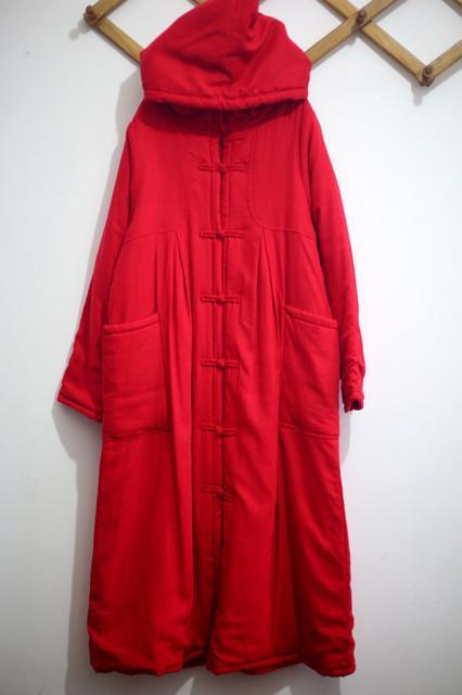 Button Pocket Hap Vintage Long Coat Women Johnature 4988853 - Tokyo Fashion
