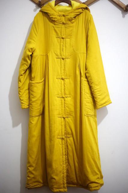 Button Pocket Hap Vintage Long Coat Women Johnature 4988853 - Tokyo Fashion